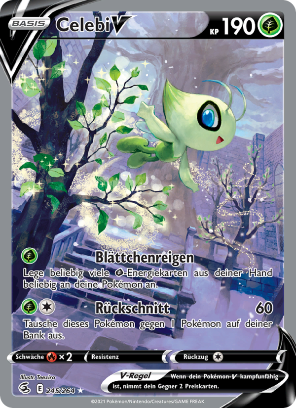 Celebi V 245 — Fusion Strike (German Pokémon TCG card)