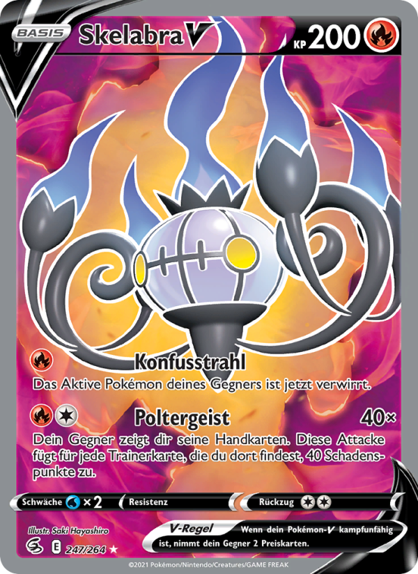 Skelabra V 247 — Fusion Strike (German Pokémon TCG card)