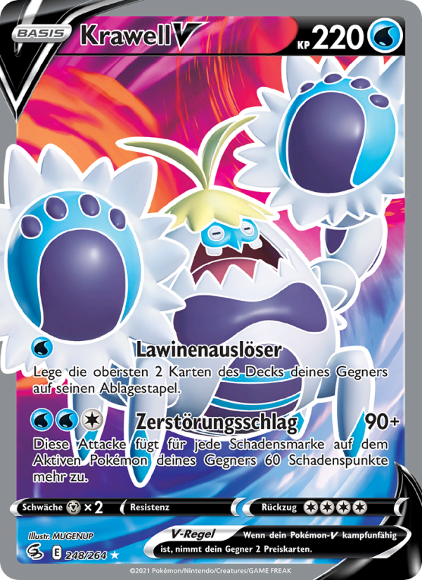 Krawell V 248 — Fusion Strike (German Pokémon TCG card)