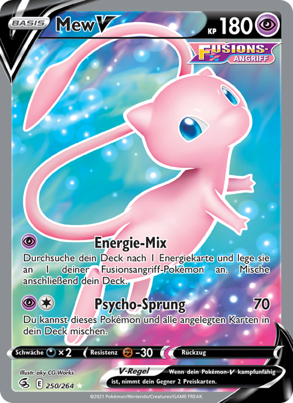 Mew V 250 — Fusion Strike (German Pokémon TCG card)