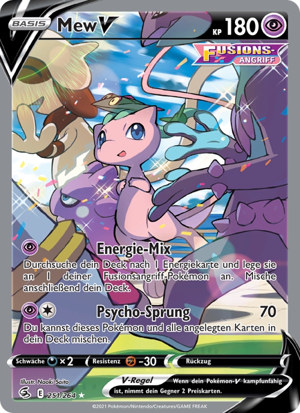 Mew V 251 — Fusion Strike (German Pokémon TCG card)