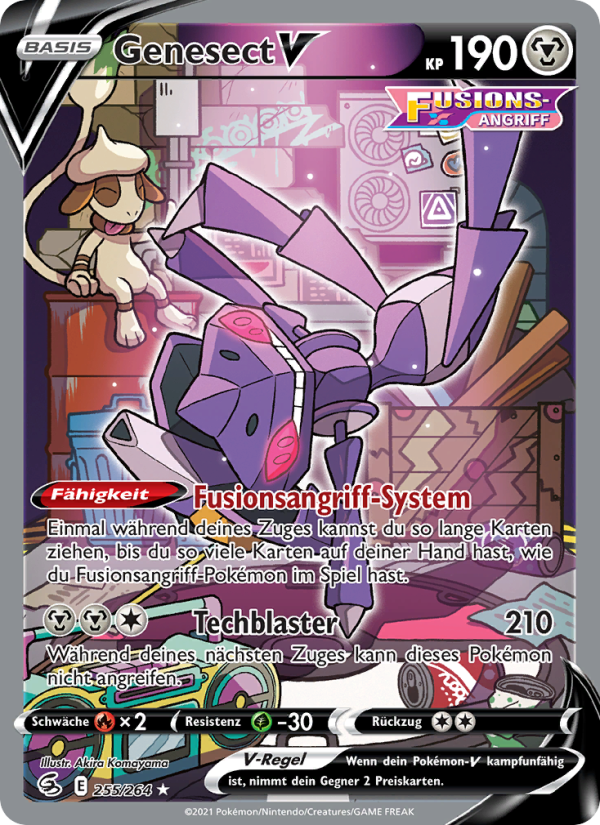 Genesect V 255 — Fusion Strike (German Pokémon TCG card)