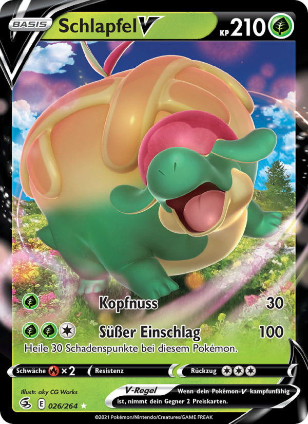 Schlapfel V 26 — Fusion Strike (German Pokémon TCG card)