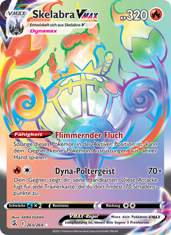 Skelabra VMAX 265 — Fusion Strike (German Pokémon TCG card)