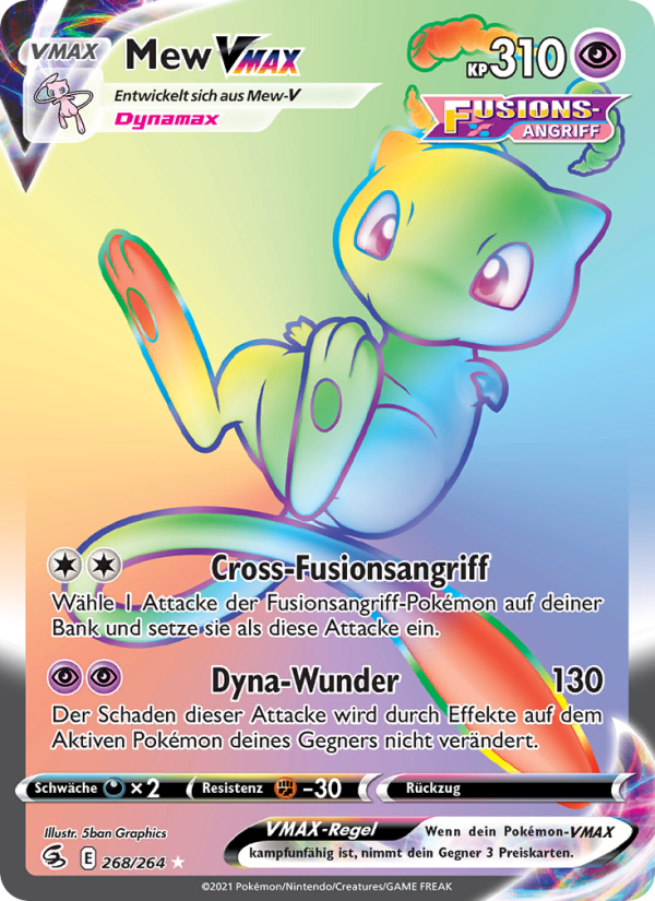 Mew VMAX 268 — Fusion Strike (German Pokémon TCG card)