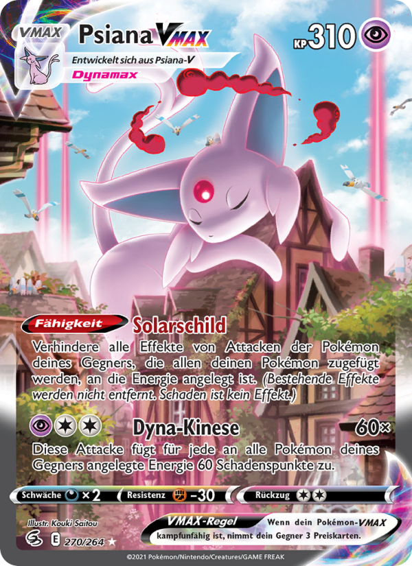 Psiana VMAX 270 — Fusion Strike (German Pokémon TCG card)