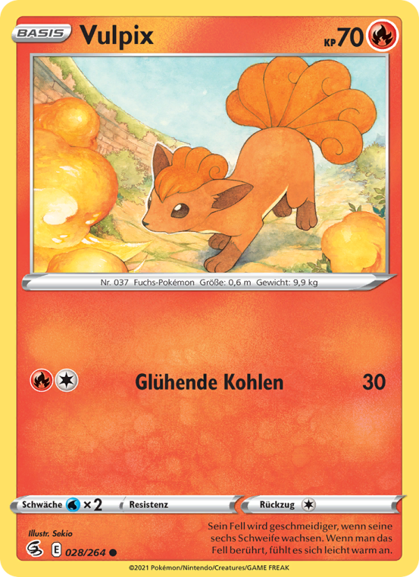Vulpix 28 — Fusion Strike (German Pokémon TCG card)