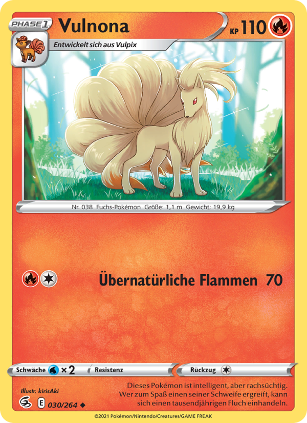 Vulnona 30 — Fusion Strike (German Pokémon TCG card)