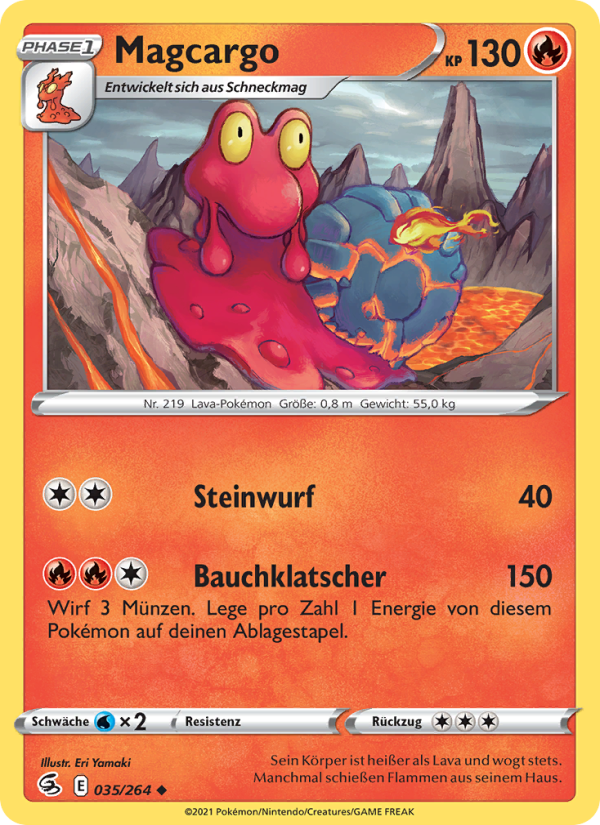 Magcargo 35 — Fusion Strike (German Pokémon TCG card)