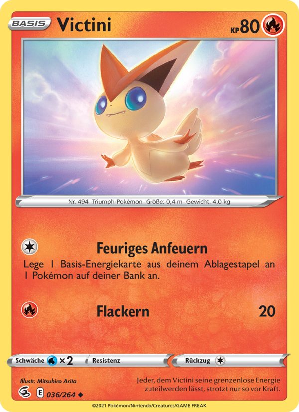 Victini 36 — Fusion Strike (German Pokémon TCG card)