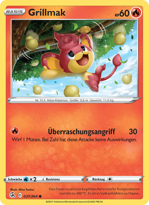 Grillmak 37 — Fusion Strike (German Pokémon TCG card)