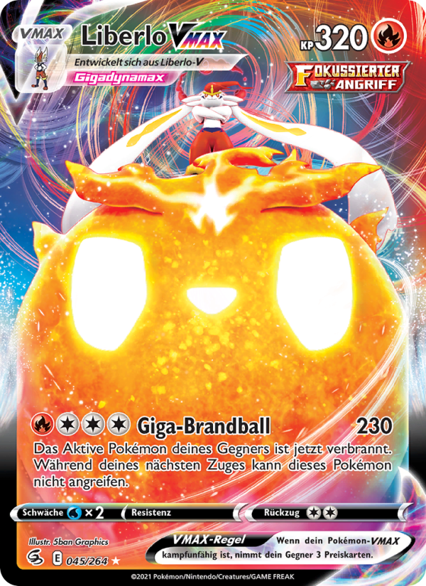 Liberlo VMAX 45 — Fusion Strike (German Pokémon TCG card)