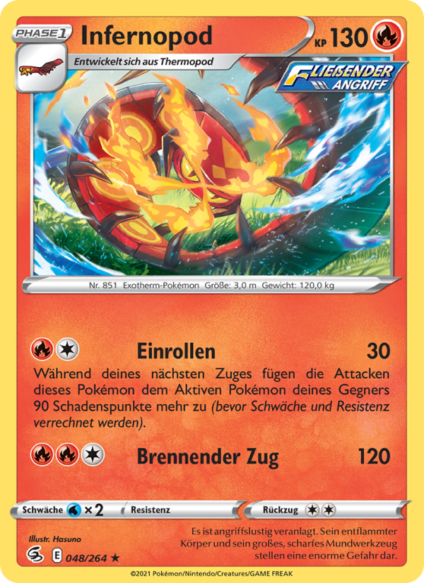 Infernopod 48 — Fusion Strike (German Pokémon TCG card)