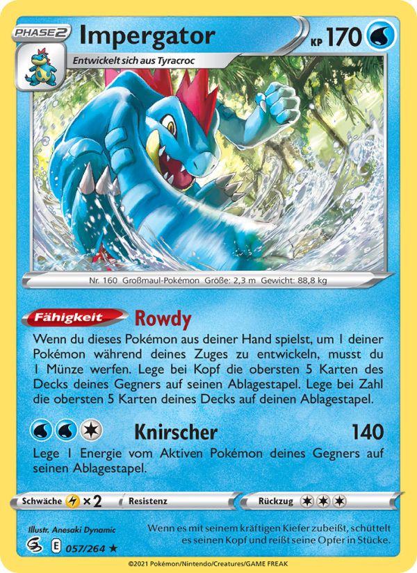 Impergator 57 — Fusion Strike (German Pokémon TCG card)