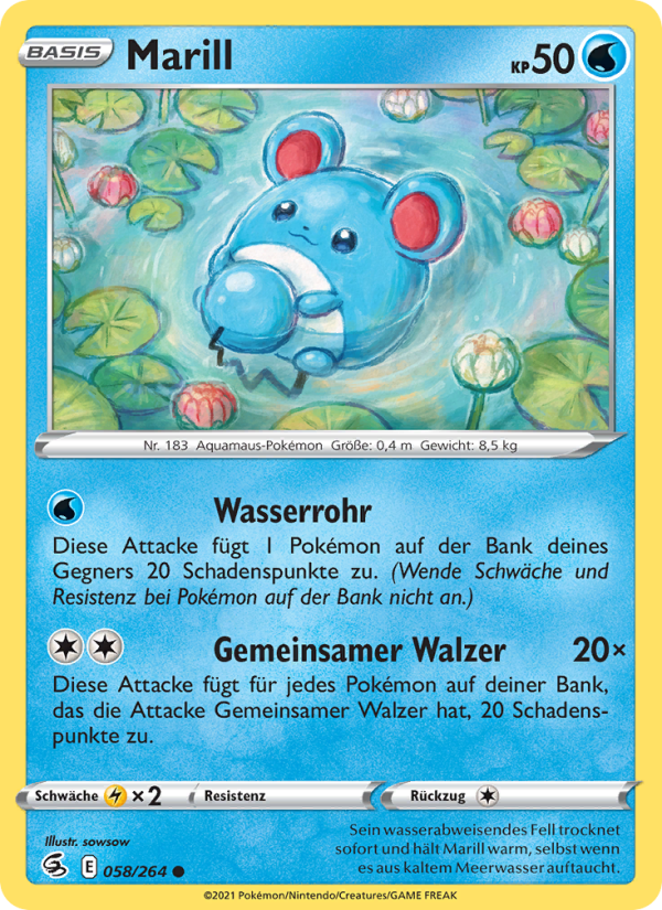Marill 58 — Fusion Strike (German Pokémon TCG card)