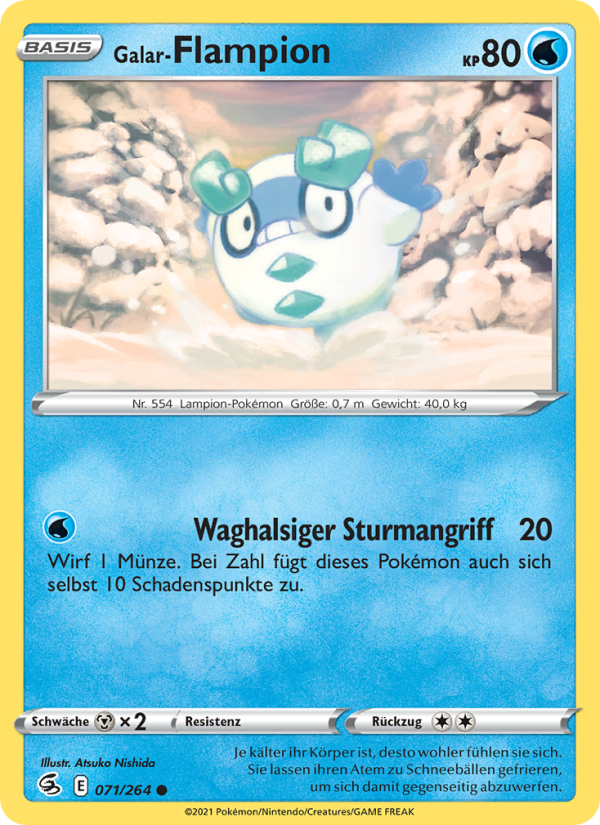 Galar-Flampion 71 — Fusion Strike (German Pokémon TCG card)
