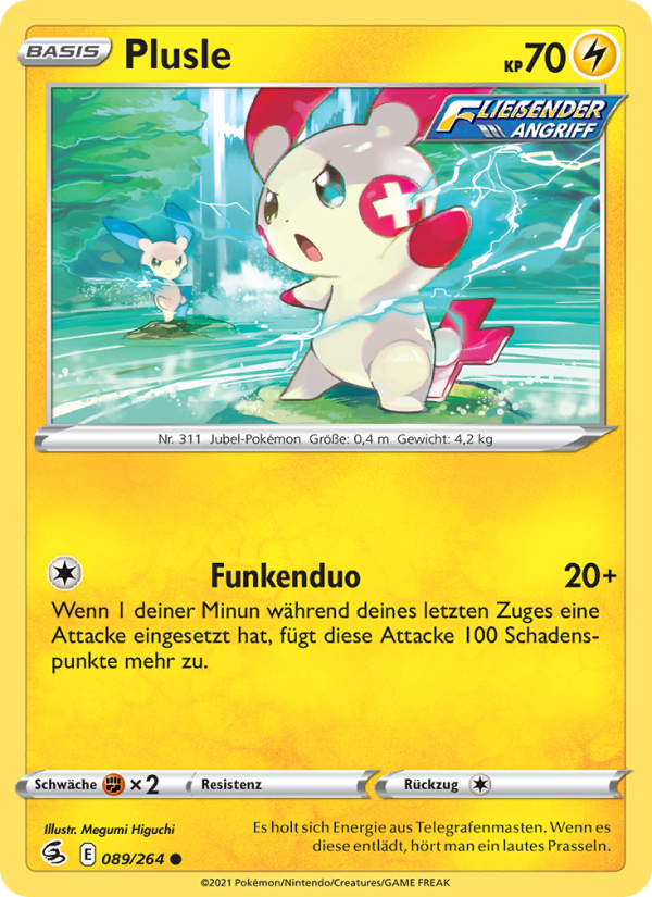 Plusle 89 — Fusion Strike (German Pokémon TCG card)