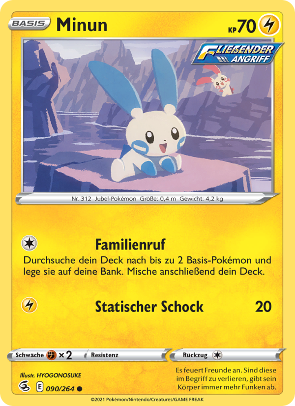 Minun 90 — Fusion Strike (German Pokémon TCG card)