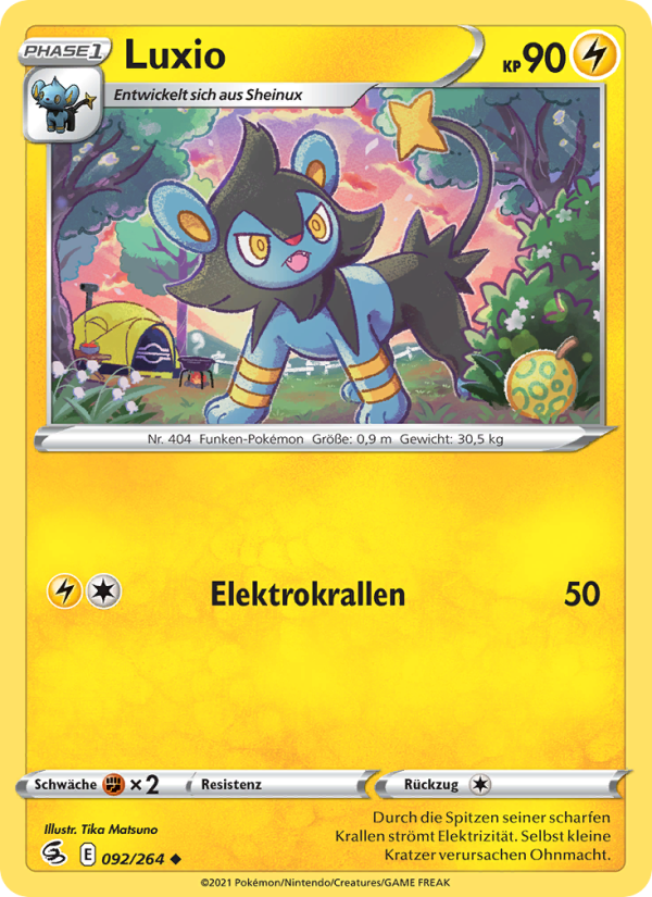 Luxio 92 — Fusion Strike (German Pokémon TCG card)