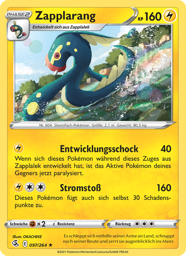 Zapplarang 97 — Fusion Strike (German Pokémon TCG card)