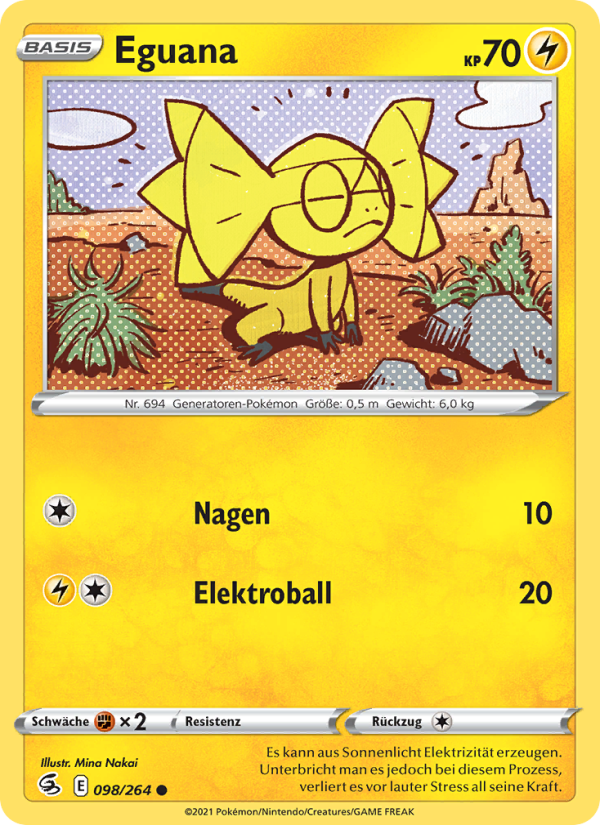 Eguana 98 — Fusion Strike (German Pokémon TCG card)
