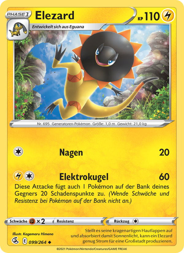 Elezard 99 — Fusion Strike (German Pokémon TCG card)