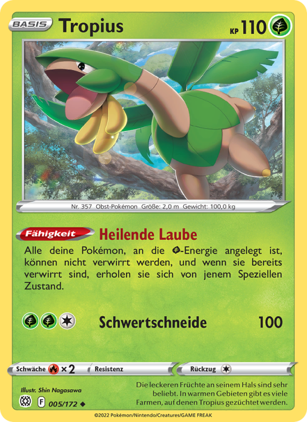 Tropius 005 — Brilliant Stars (German Pokémon TCG card)