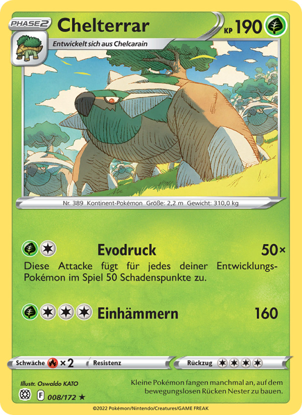 Chelterrar 008 — Brilliant Stars (German Pokémon TCG card)