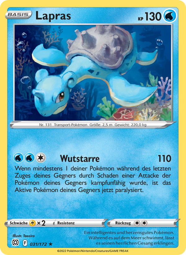 Lapras 031 — Brilliant Stars (German Pokémon TCG card)