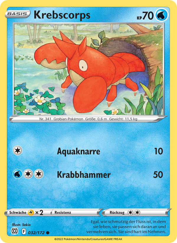 Krebscorps 032 — Brilliant Stars (German Pokémon TCG card)