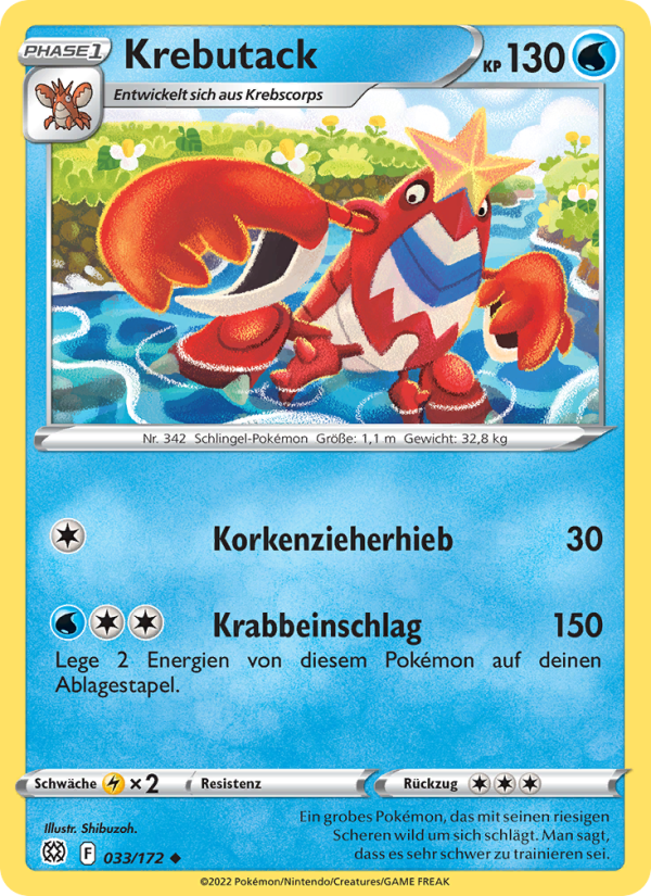 Krebutack 033 — Brilliant Stars (German Pokémon TCG card)