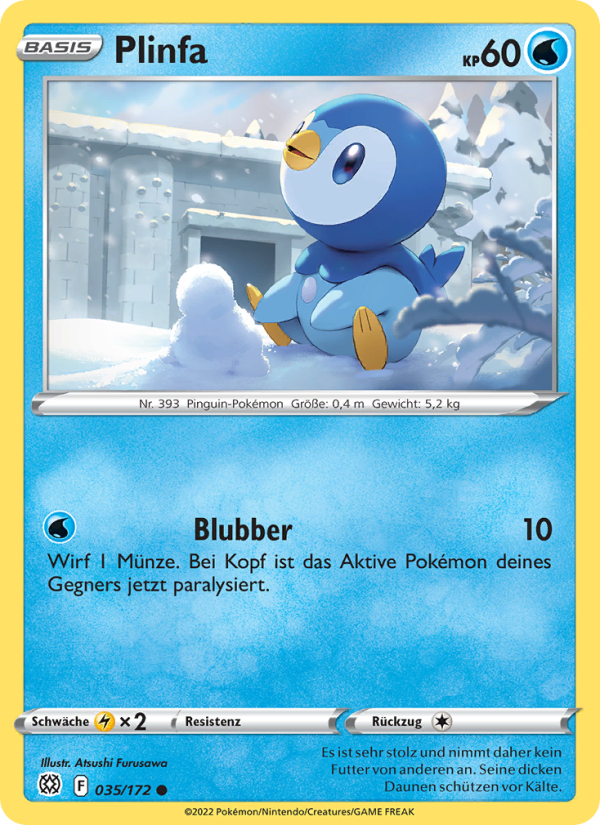 Plinfa 035 — Brilliant Stars (German Pokémon TCG card)