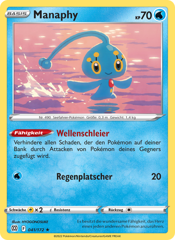Manaphy 041 — Brilliant Stars (German Pokémon TCG card)