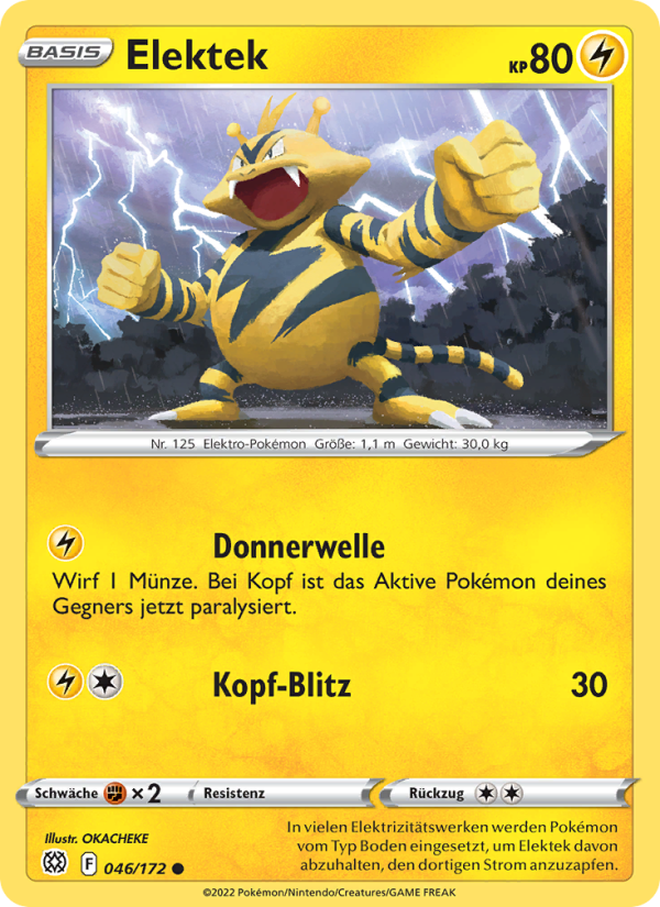 Elektek 046 — Brilliant Stars (German Pokémon TCG card)