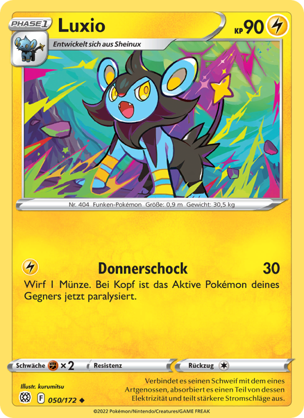 Luxio 050 — Brilliant Stars (German Pokémon TCG card)