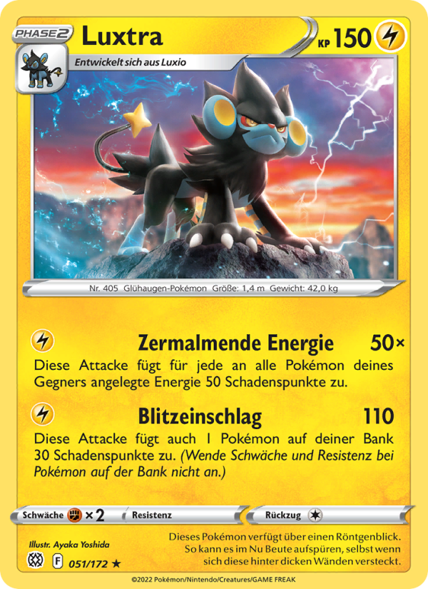 Luxtra 051 — Brilliant Stars (German Pokémon TCG card)