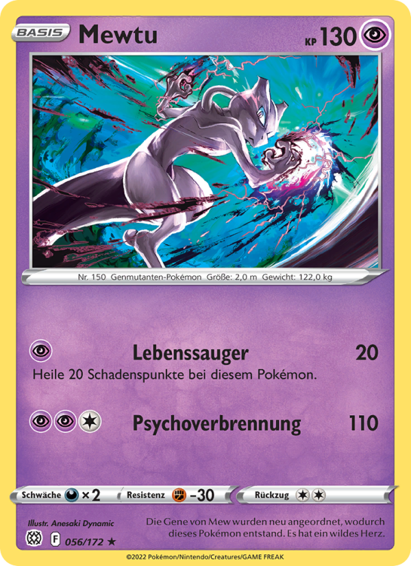 Mewtu 056 — Brilliant Stars (German Pokémon TCG card)