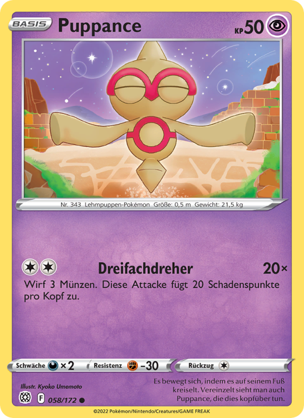 Puppance 058 — Brilliant Stars (German Pokémon TCG card)
