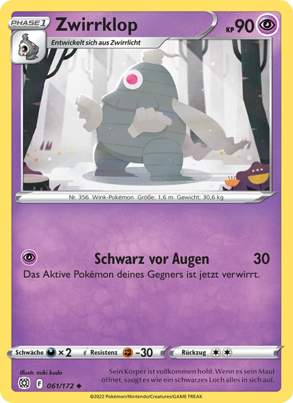 Zwirrklop 061 — Brilliant Stars (German Pokémon TCG card)