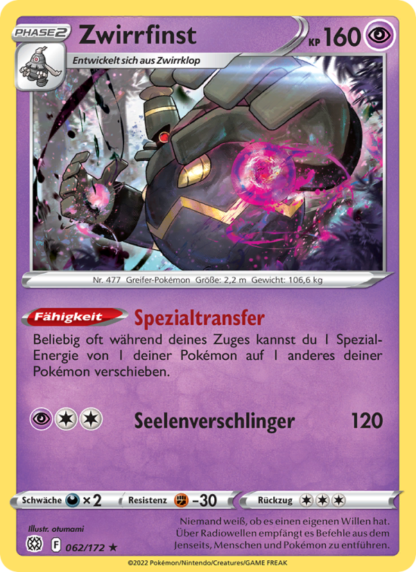 Zwirrfinst 062 — Brilliant Stars (German Pokémon TCG card)