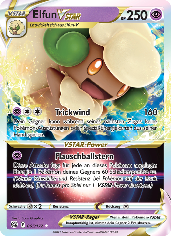 Elfun VSTAR 065 — Brilliant Stars (German Pokémon TCG card)