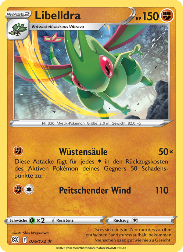 Libelldra 076 — Brilliant Stars (German Pokémon TCG card)