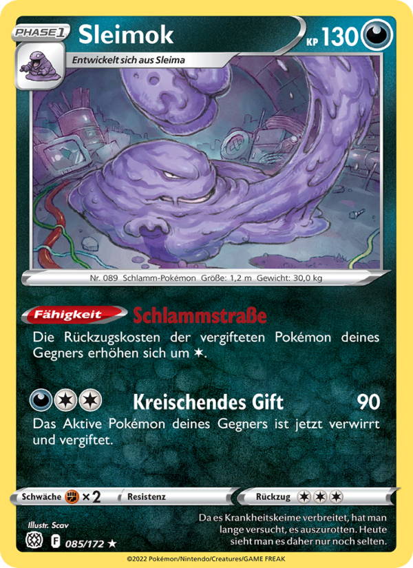 Sleimok 085 — Brilliant Stars (German Pokémon TCG card)