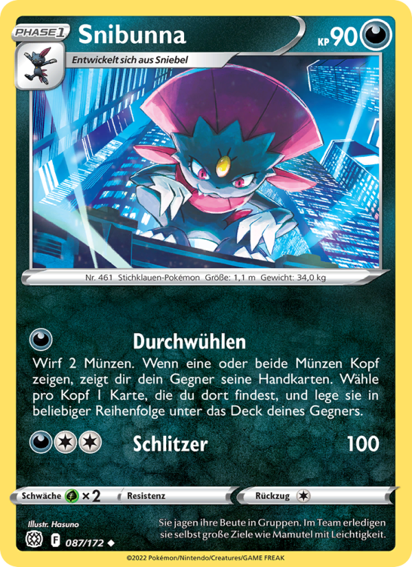 Snibunna 087 — Brilliant Stars (German Pokémon TCG card)