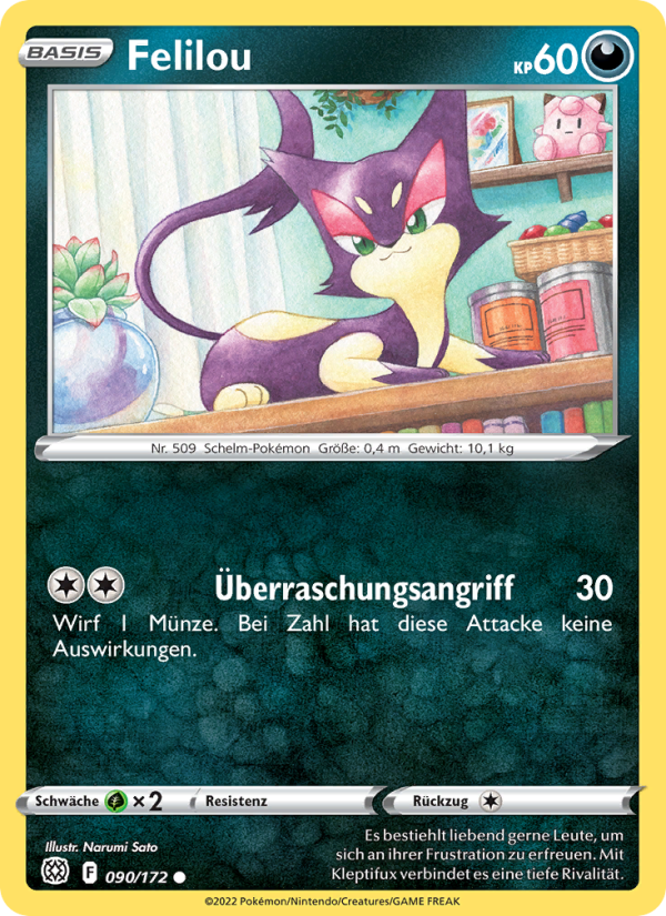 Felilou 090 — Brilliant Stars (German Pokémon TCG card)