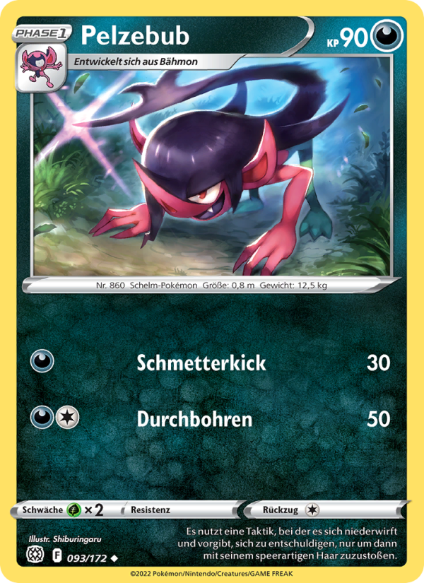 Pelzebub 093 — Brilliant Stars (German Pokémon TCG card)