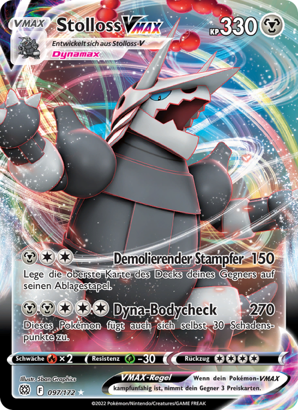 Stolloss VMAX 097 — Brilliant Stars (German Pokémon TCG card)