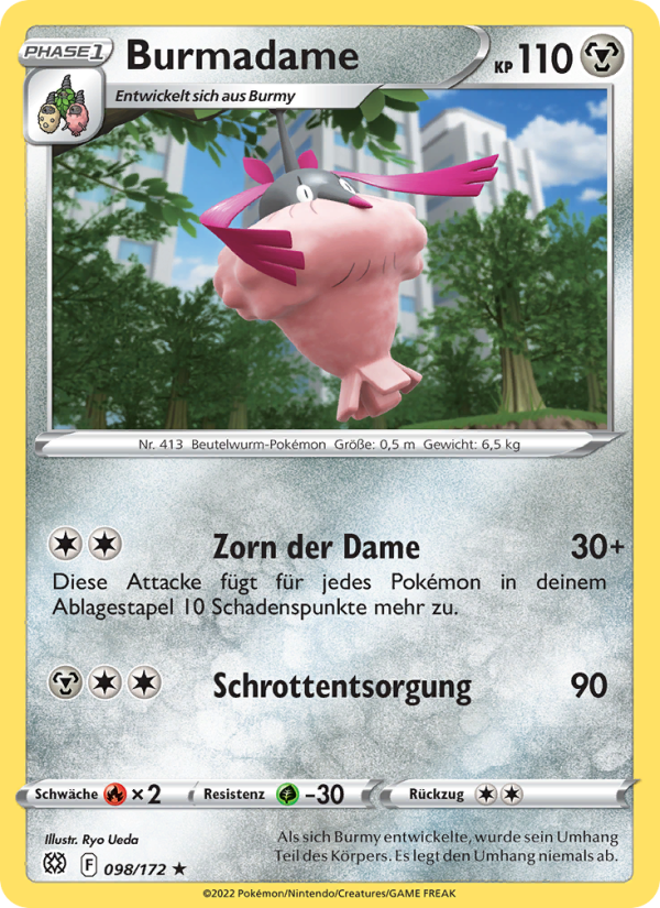 Burmadame 098 — Brilliant Stars (German Pokémon TCG card)