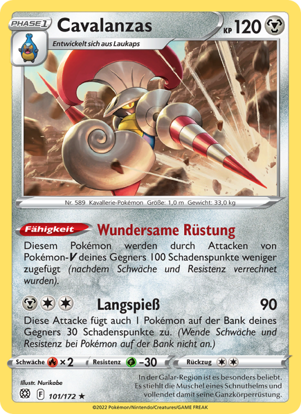 Cavalanzas 101 — Brilliant Stars (German Pokémon TCG card)