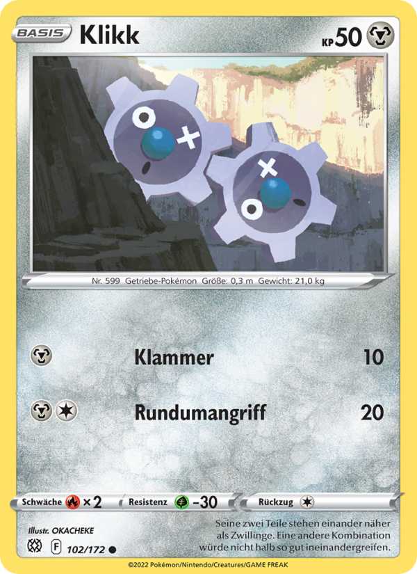 Klikk 102 — Brilliant Stars (German Pokémon TCG card)